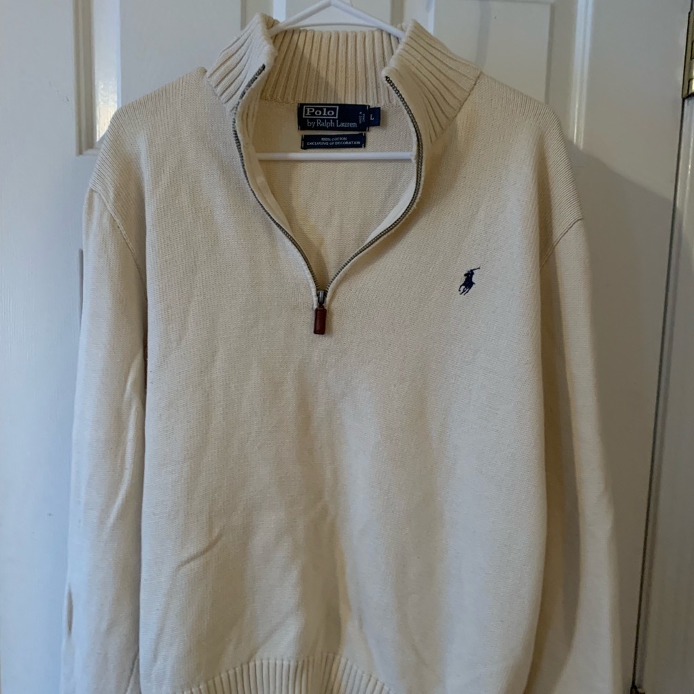 Ralph Lauren Polo 1/4 Zip Sweater Size L